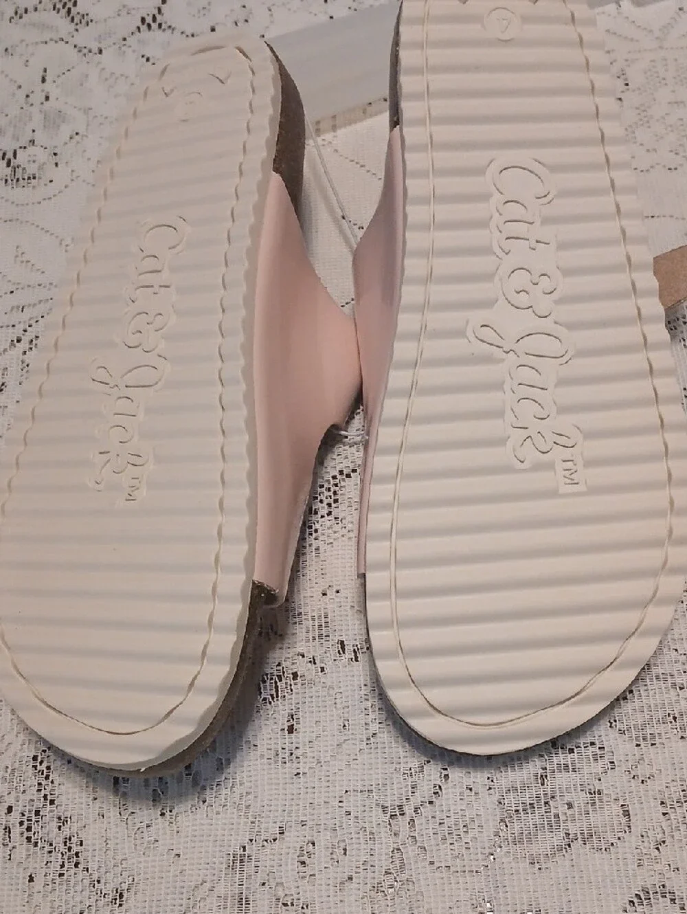 Cat & Jack Pale Pink Patent Slide Sandals with Jeweled Buckle - Women